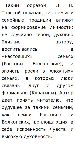 Сочинение по теме Тема семьи в романе Толстого Война и мир